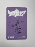 AESPA - MY WORLD OFFICIAL PHOTOCARD (GISELLE)