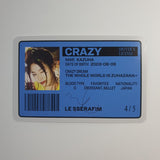 LE SSERAFIM - CRAZY OFFICIAL PHOTOCARD KAZUHA